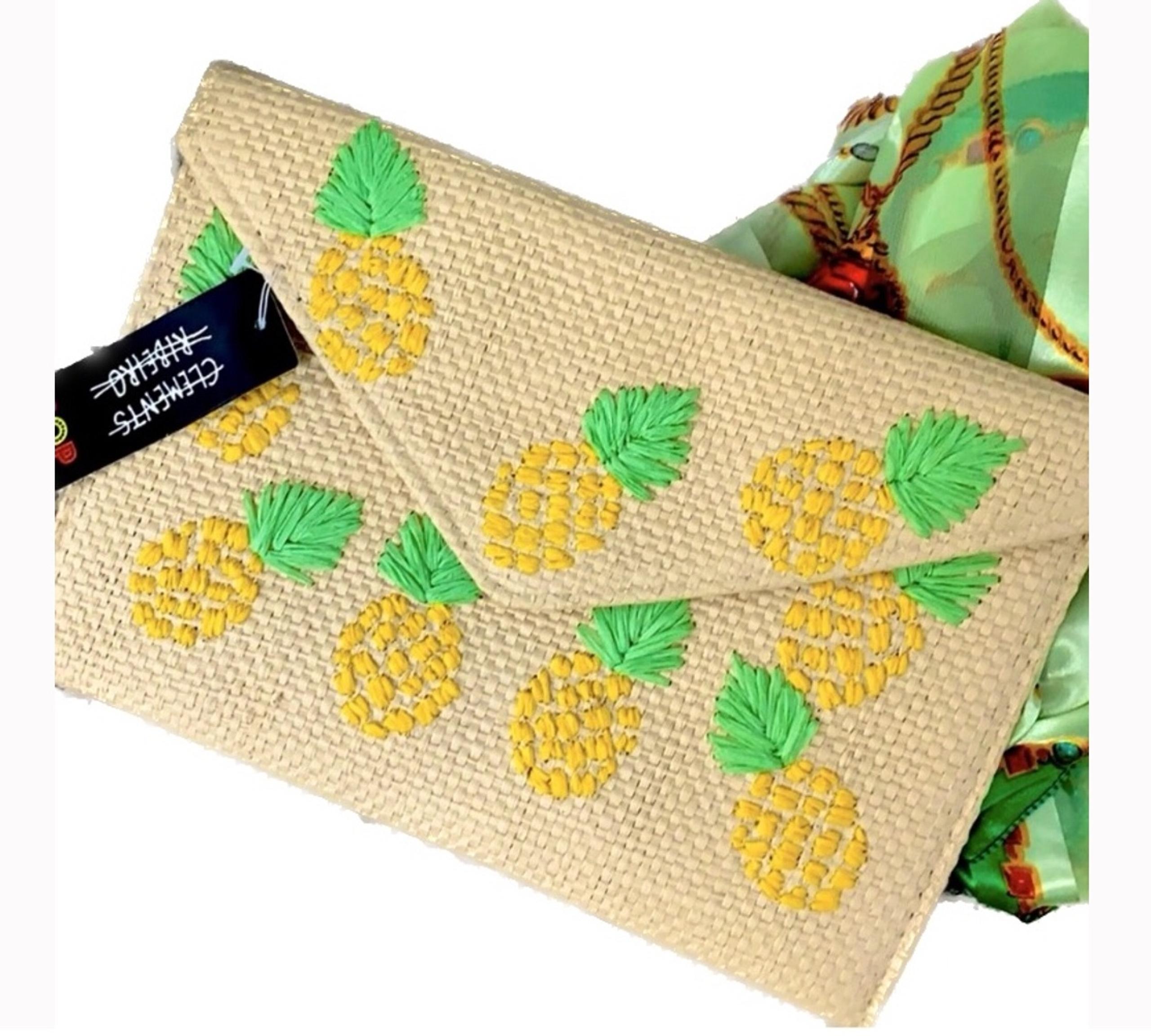 Clements Ribeiro Pop Pineapple Envelope Clutch
