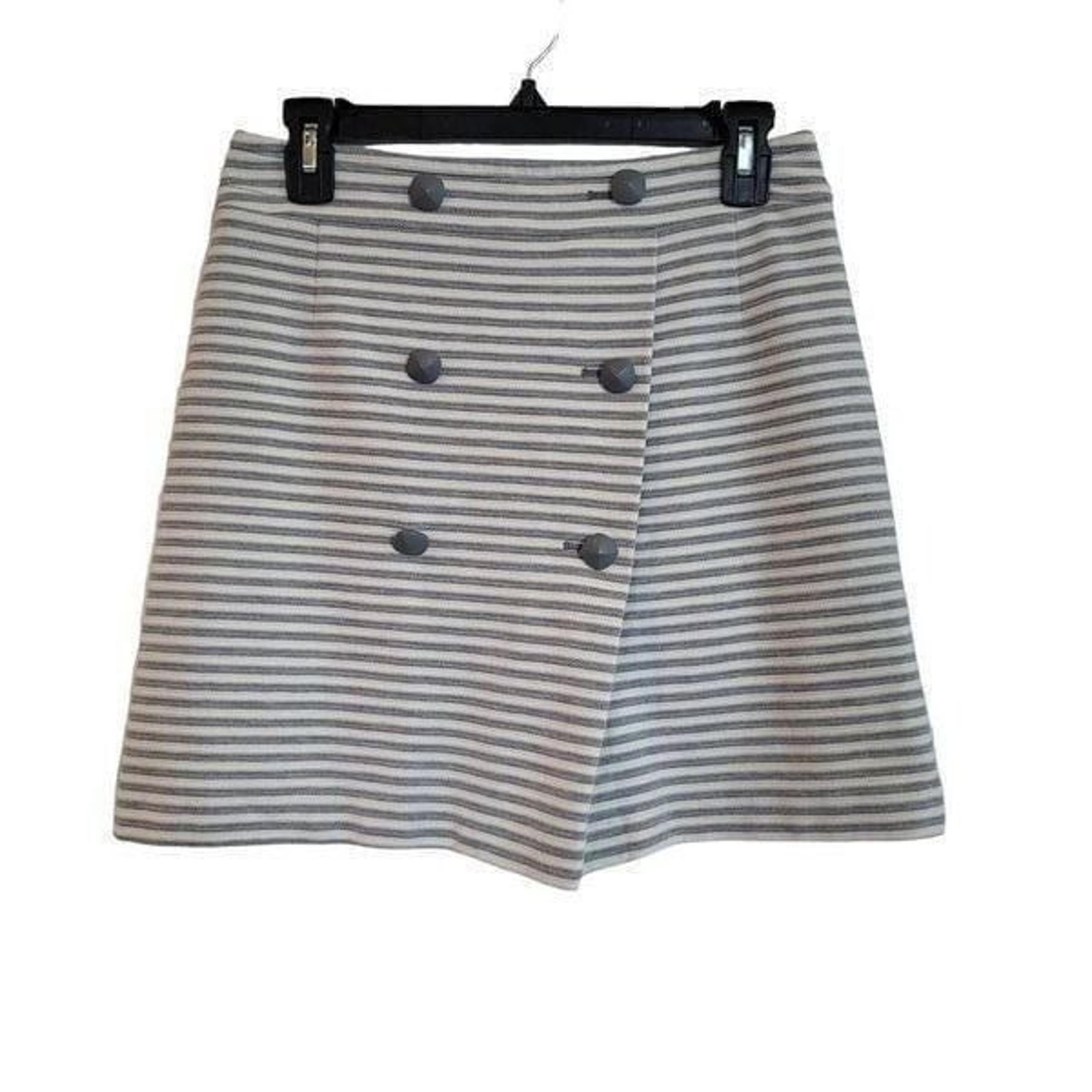 Rue de Blis Women's/Jrs Gray/White Cotton/Polyester Blend Striped Lined Zipper