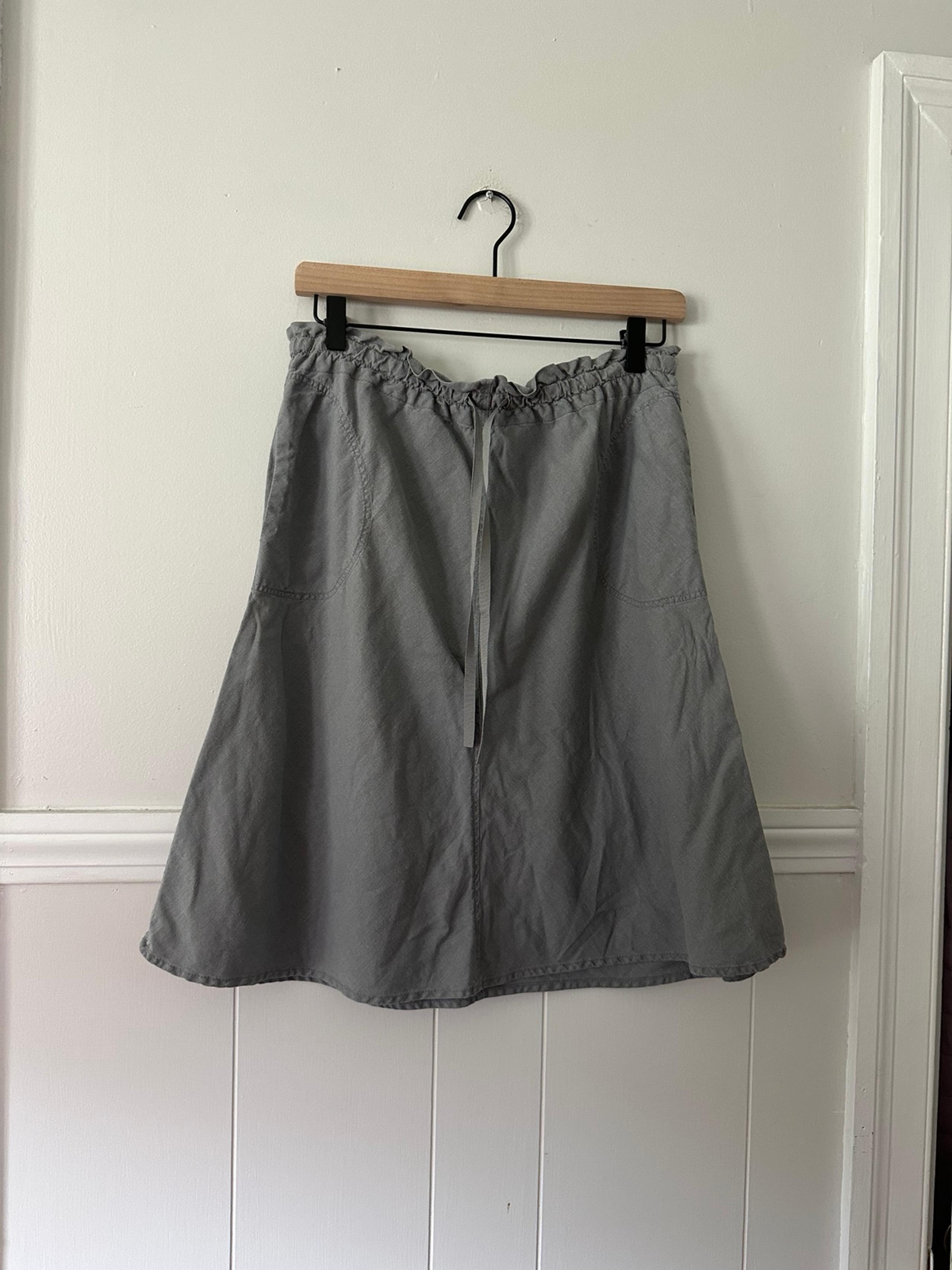 Linen Relaxed Utility Surplus Skirt Size 10 Medium