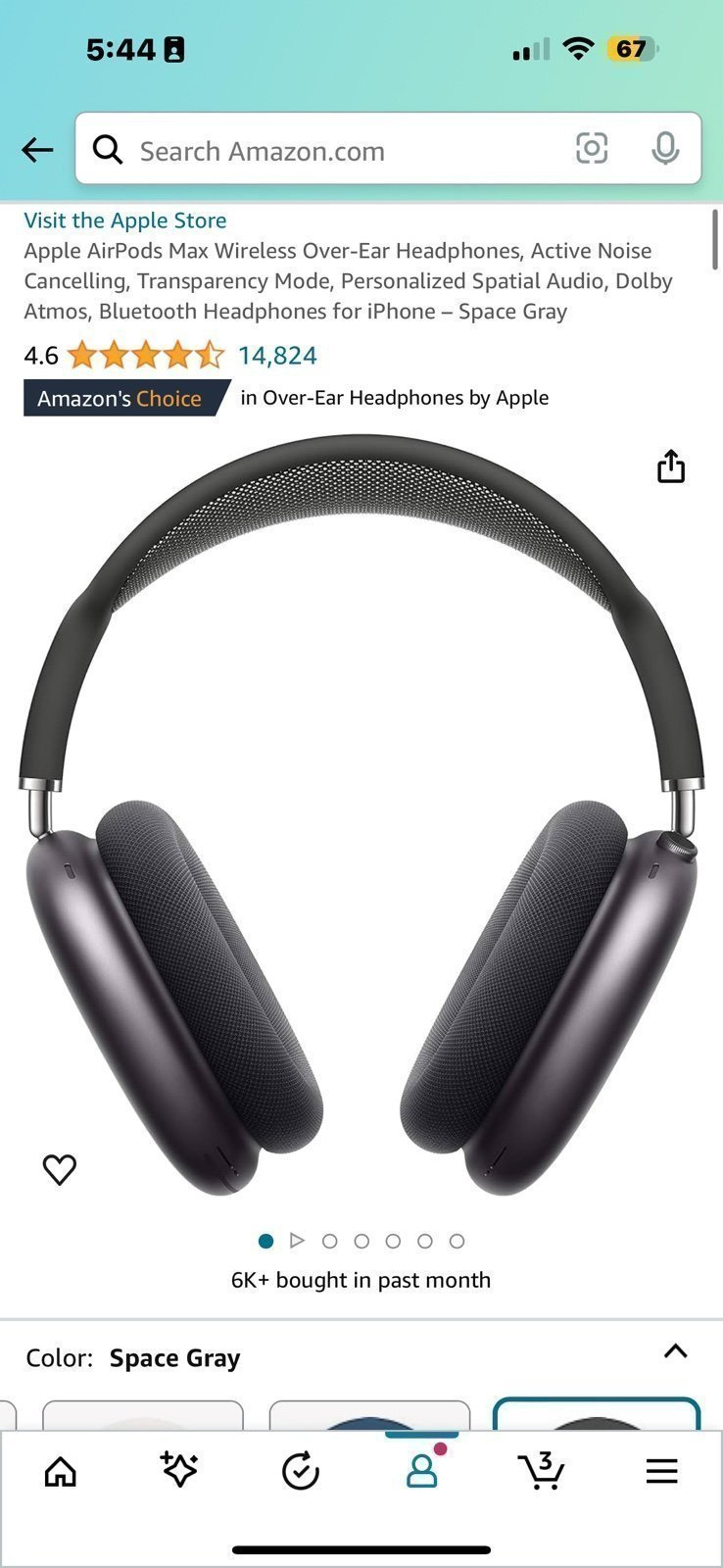 Apple AirPods Max with Smart Case in Space Gray