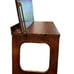 Vintage Wood Lap Desk Foldable Travel Portable Leather Handle Sliding Bar
