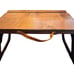 Vintage Wood Lap Desk Foldable Travel Portable Leather Handle Sliding Bar