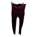 SPANX Shiny Velvet High Waisted Leggings Rich Burgundy Women 1X Velour Stretch