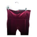 SPANX Shiny Velvet High Waisted Leggings Rich Burgundy Women 1X Velour Stretch