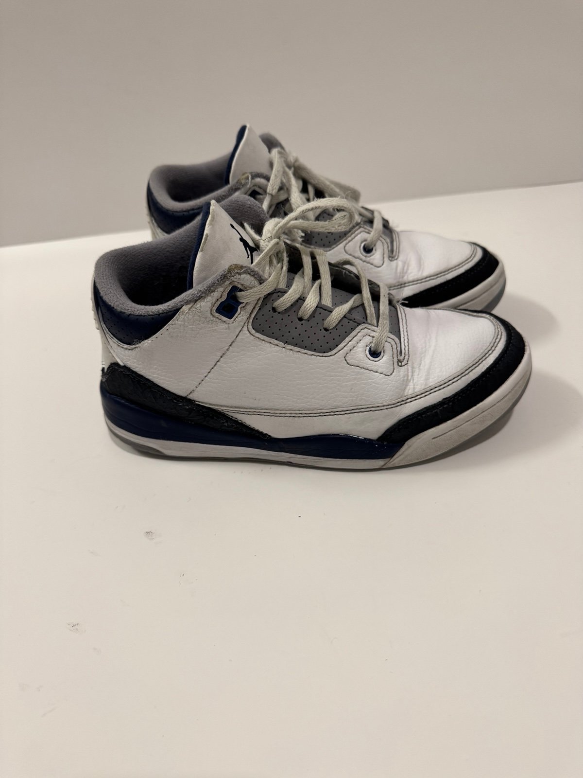 Nike Jordan 3 Retro White Midnight Navy DM0966-140 Pre-School Size 3Y Shoes