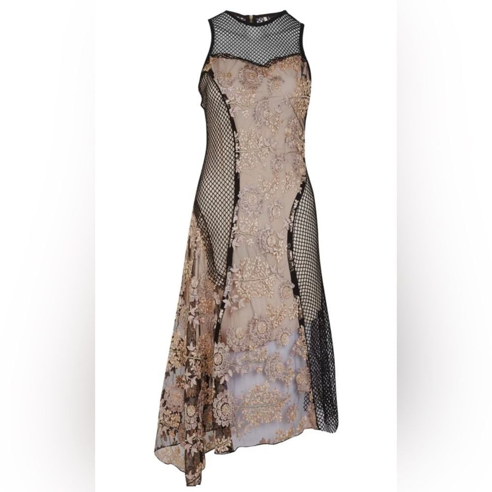 Topshop Lace Fishnet Midi Dress . Size 6
