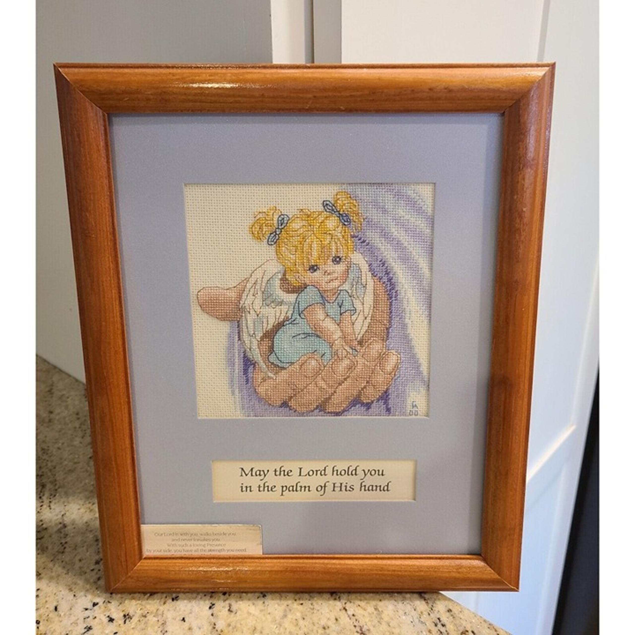 May the Lord Hold You Cross 72439 Finished Framed 9.5 x 11.5"