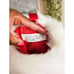 Set Of 2 Retro Fuzzy Cloth Red & White Christmas Holiday Stocking.