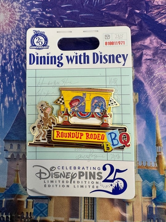 Disney Parks Dining with Disney Woody's Roundup Rodeo BBQ Pin
