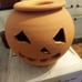 Vintage Terracotta Jack-o-lantern Red Clay Pot