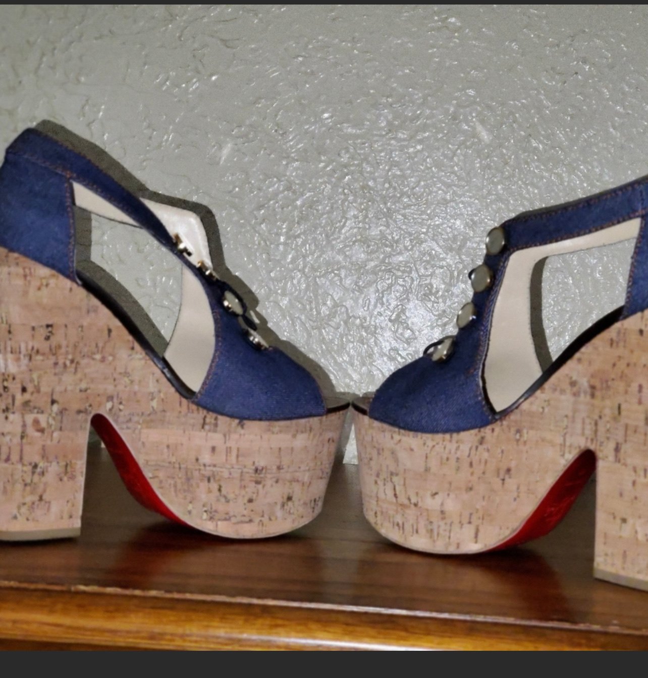Christian Louboutin Ordanette Cotton Denim heels size 7