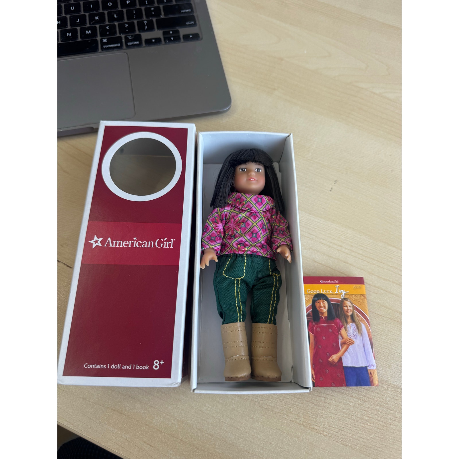 American girl doll mini 6 in doll in box w/ book Ivy