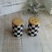 Whimsical Checks Salt and Pepper Shakers Buffalo Check Decor