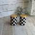 Whimsical Checks Salt and Pepper Shakers Buffalo Check Decor