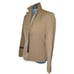 Poleci tan & brown suit jacket with ribbon details size 6