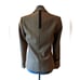 Poleci tan & brown suit jacket with ribbon details size 6