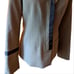 Poleci tan & brown suit jacket with ribbon details size 6
