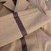 Poleci tan & brown suit jacket with ribbon details size 6