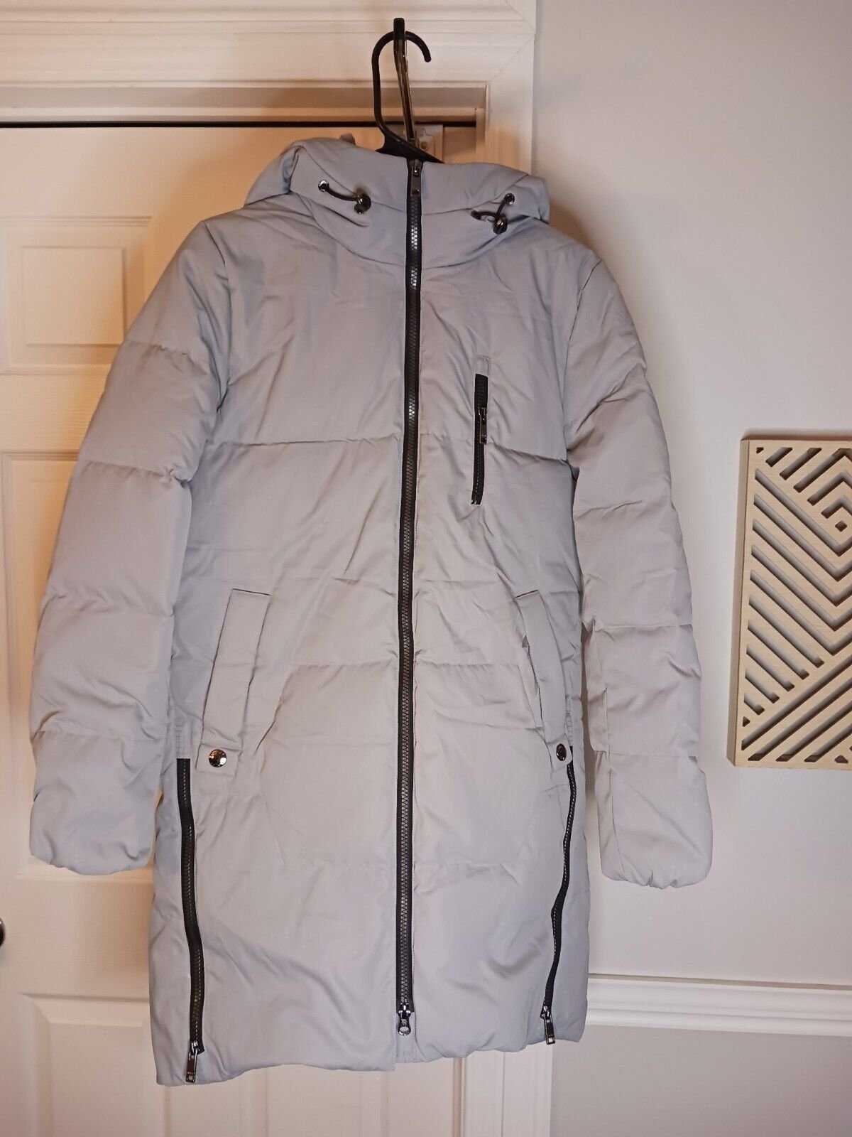 Orolay Women's Sz XS Hooded Puffer Coat Down Filled Jacket Gray