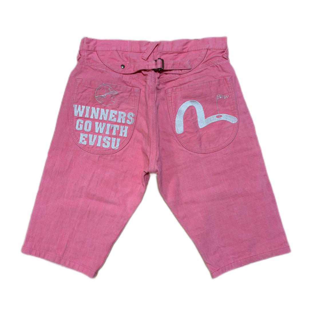 【本日特価】 short Yamane EVISU denim Y2K 32, size pink, pants, パンツ