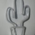 19” x 10” inch LED Neon Green Cactus with Yellow Planter Wall Sign