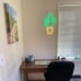 19” x 10” inch LED Neon Green Cactus with Yellow Planter Wall Sign