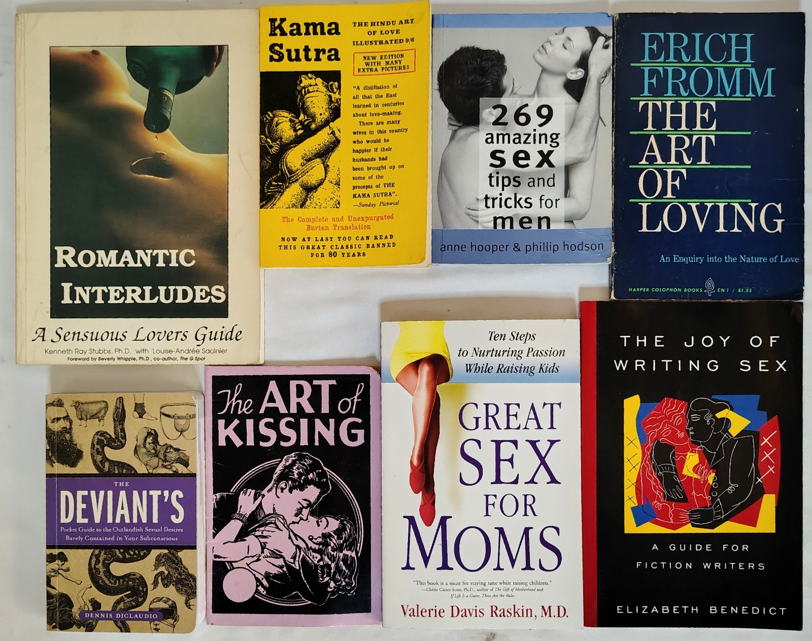 Sex Positions Studies Research Love Romance Mixed Book Lot of 8