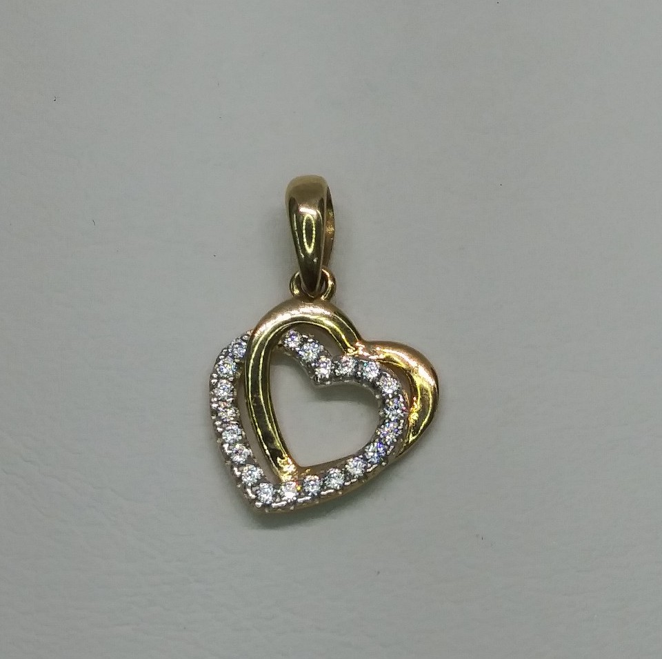14k solid gold heart charm