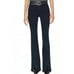 NWOT Frame Women's Black Le One Flare Slit Hem High rise Denim Jeans Size 2