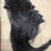 22 16 Clips black Hair Extension Clip In