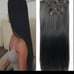 22 16 Clips black Hair Extension Clip In
