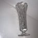 Vintage Bohemian Lead Crystal Thumbprint Flower Vase