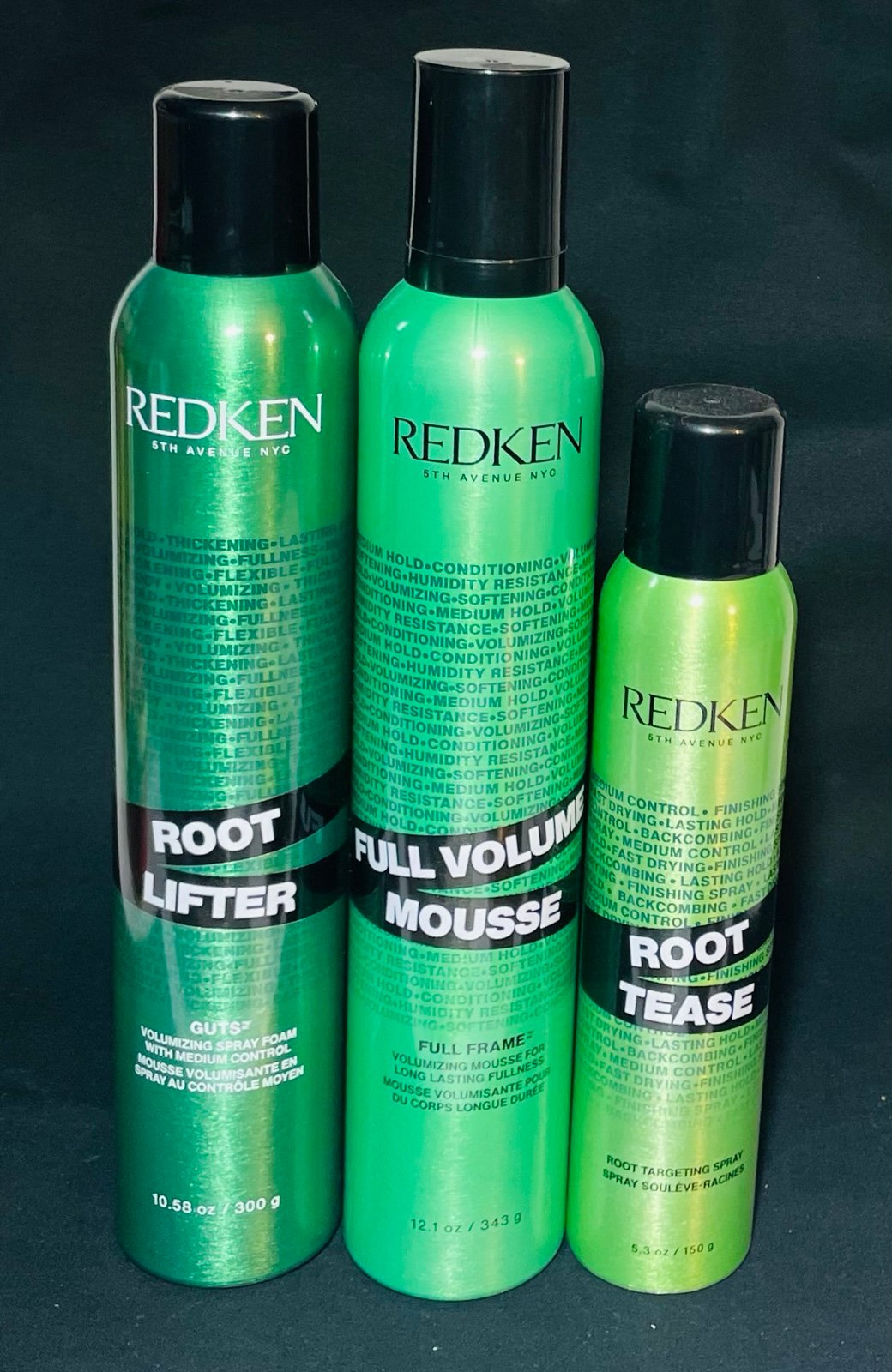 NEW Redken Volume Root lifter + Full Volume Mousse + Root Tease FULL SIZE