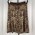 Vintage Y2K Brown Juicy Couture Paisley Pattern Velour Velvet Tiered Skirt