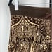 Vintage Y2K Brown Juicy Couture Paisley Pattern Velour Velvet Tiered Skirt
