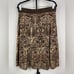 Vintage Y2K Brown Juicy Couture Paisley Pattern Velour Velvet Tiered Skirt