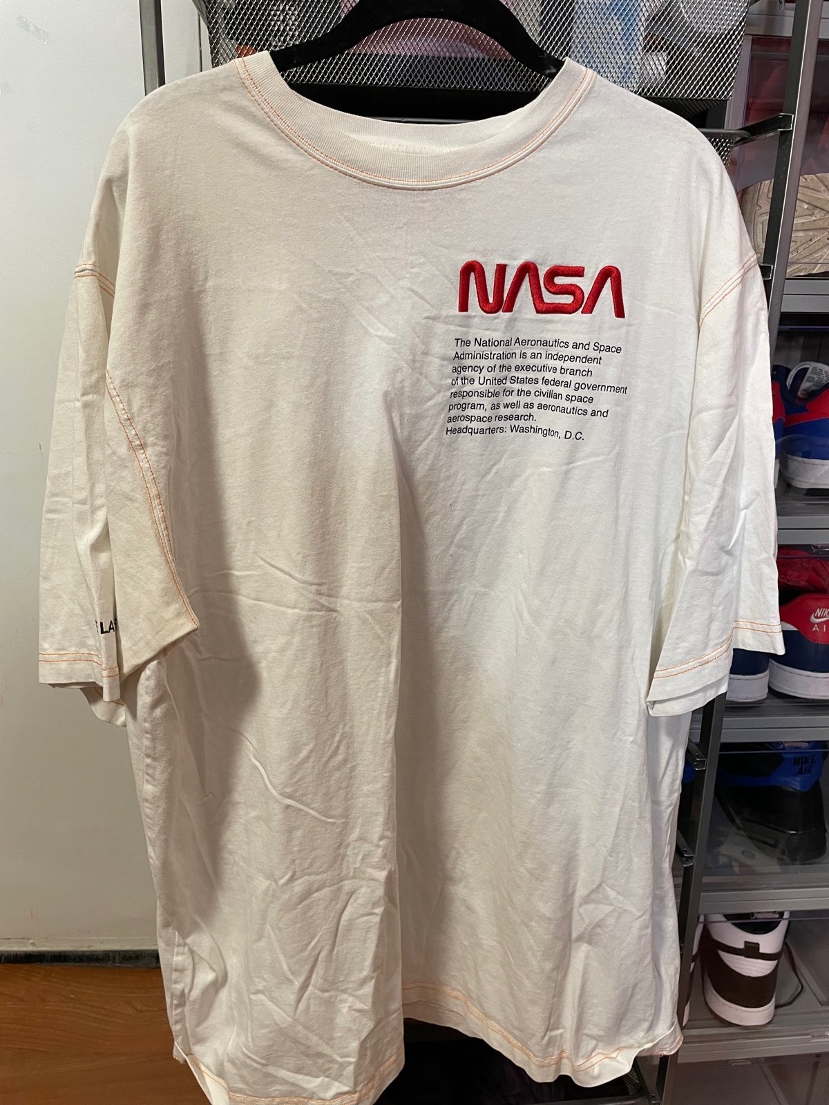 Heron Preston Nasa White T Shirt SIZE XL- Men