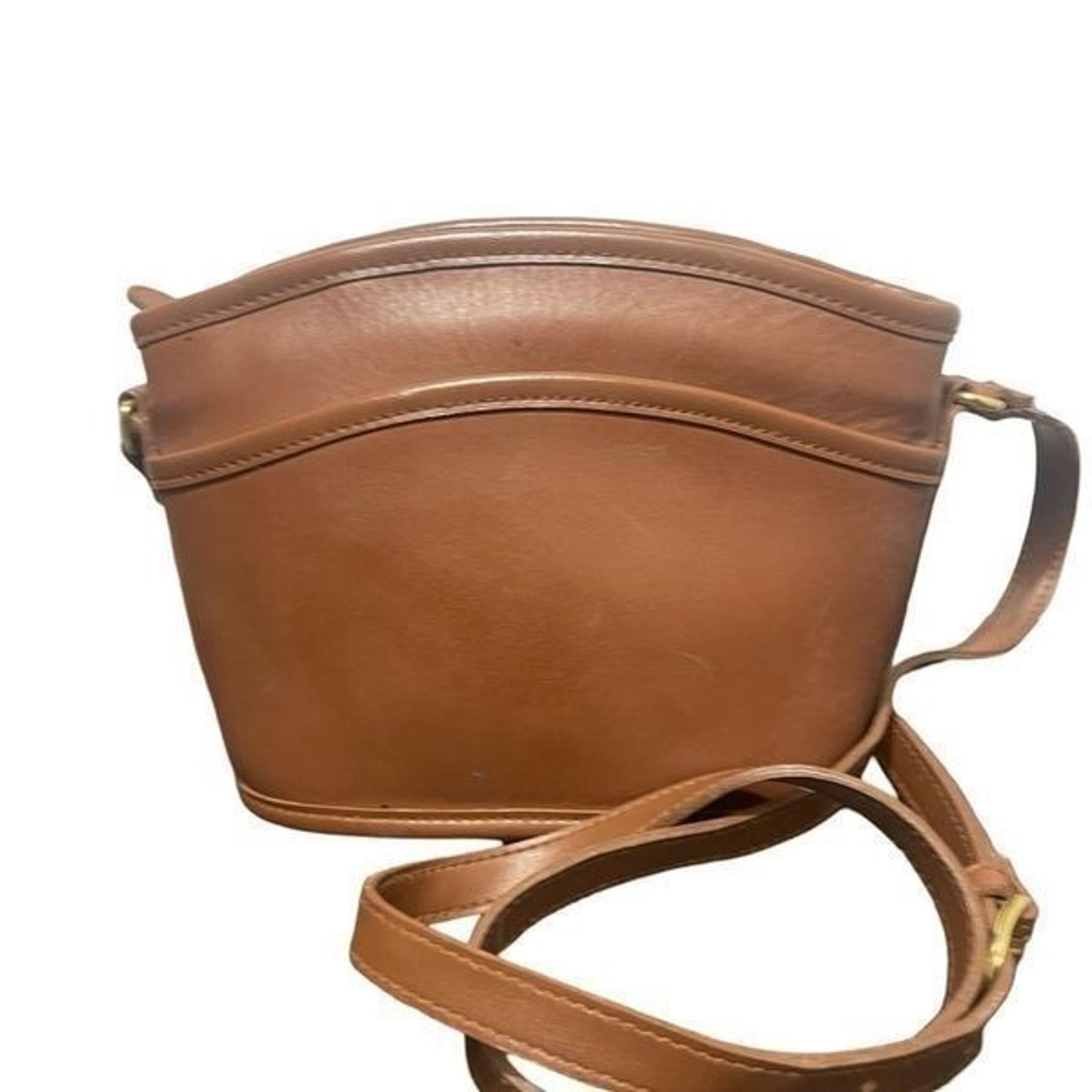 Valerie Stevens Brown Leather Crossbody Bag with Adjustable Strap