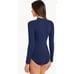 NWT Sea Level Swim Essential Long Sleeved One Piece Swimsuit Navy Blue Size 6
