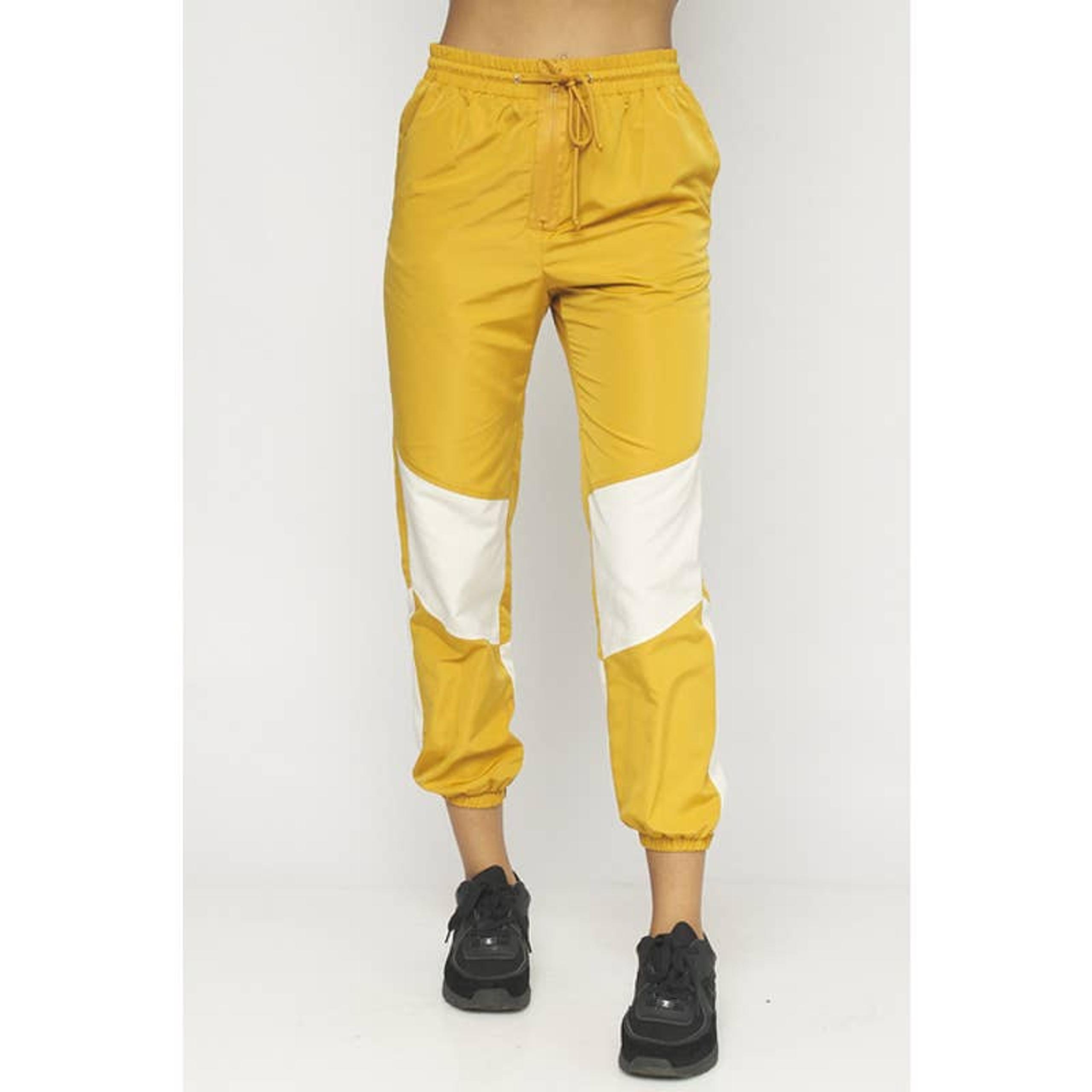 MUSTARD DRAWSTRING WATERPROOF JOGGERS