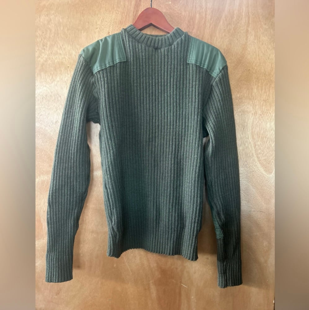 US military style sweater olive drab green size medium
