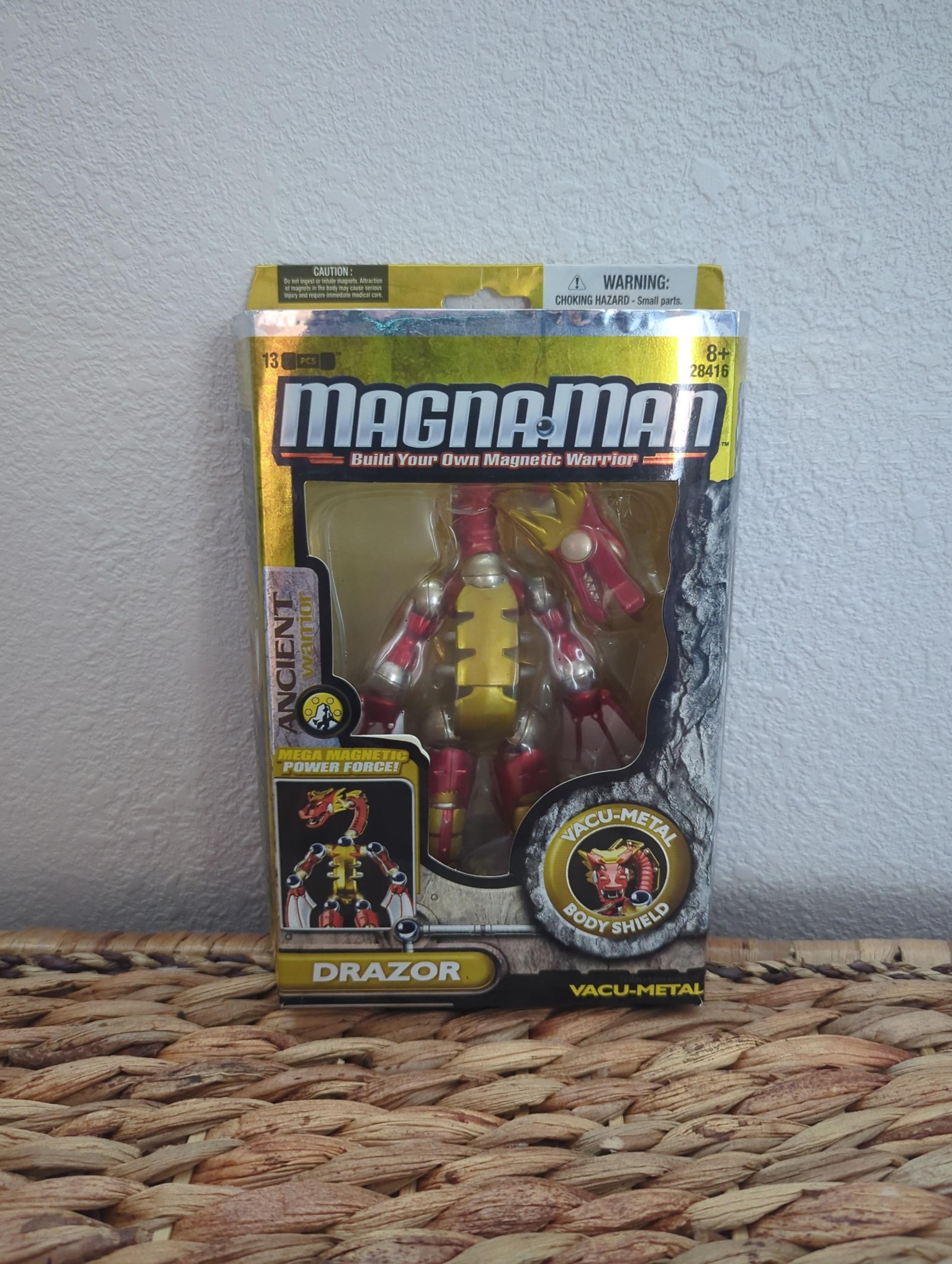 2006 Mega Brand Magna-Man Ancient Warrior Drazor Vacu-metal Action Figure