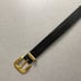 Jenny and the Boys Leather Belt Black Small Womens Embossed Gold Buckle 1.5in