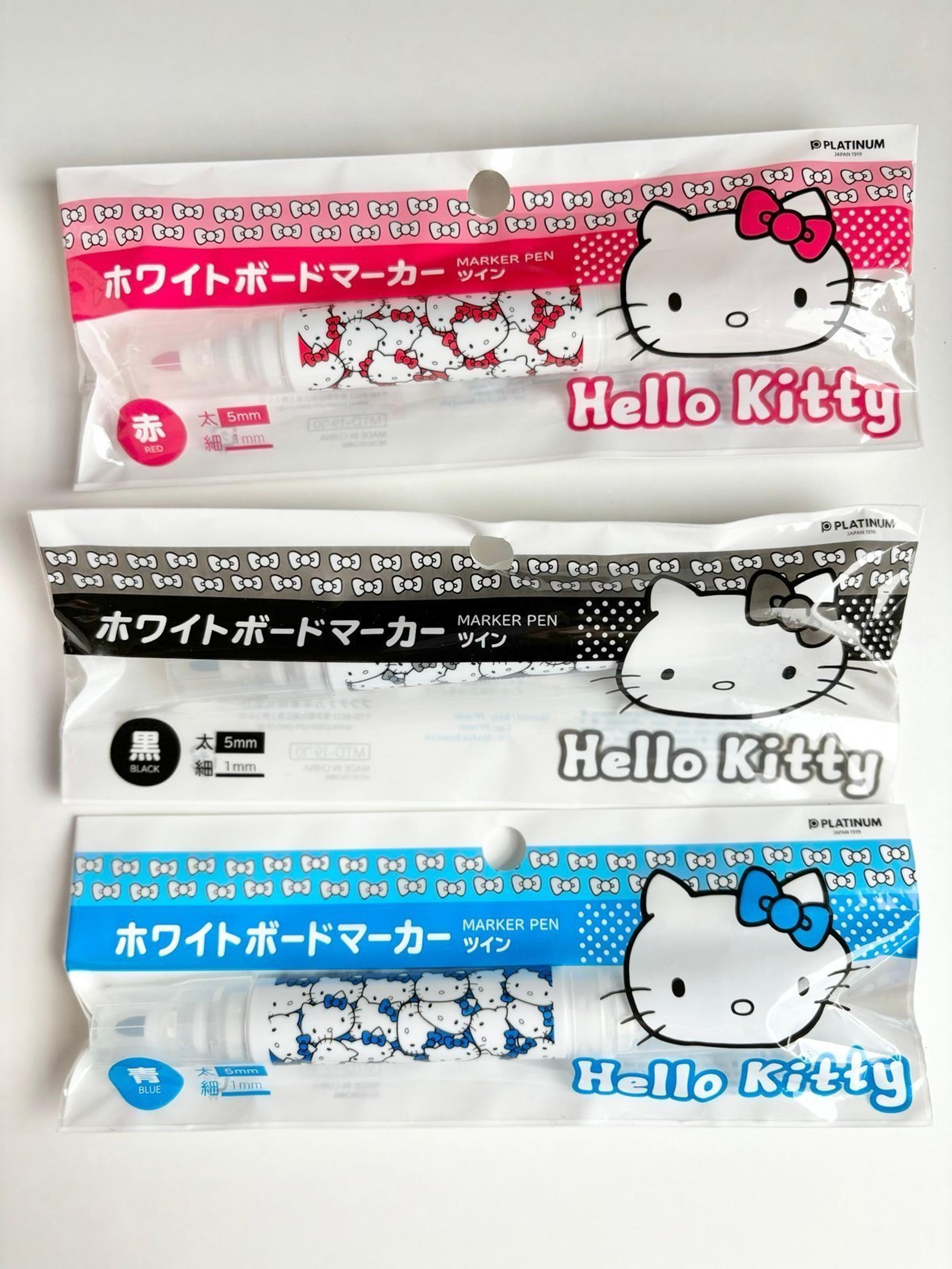 Sanrio Hello Kitty Double Tip Dry Erase Markers (set of 3) *Japan Exclusive*