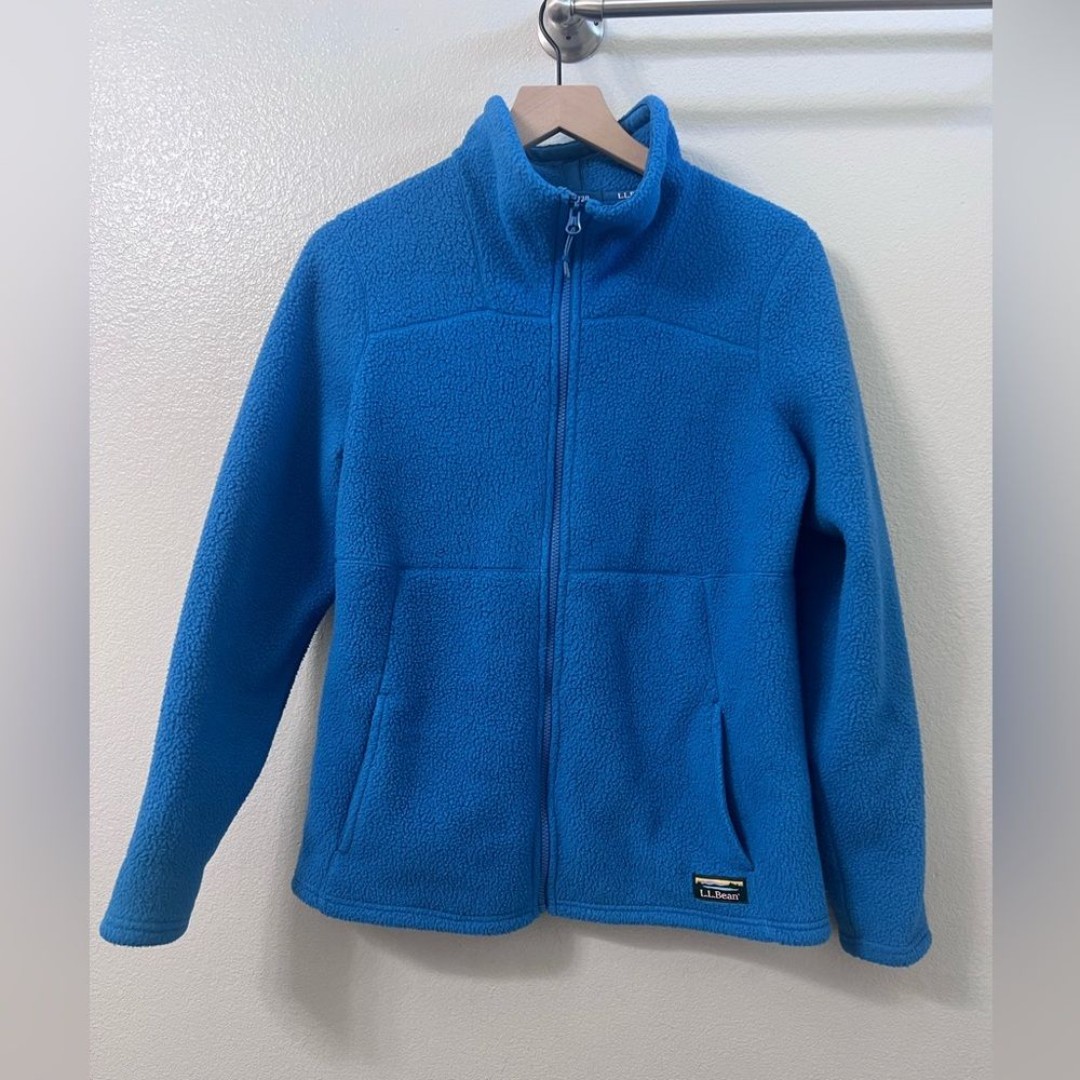 L.L.Bean Women’s Katahdin Fleece, Full-Zip Jacket Medium Marine Blue