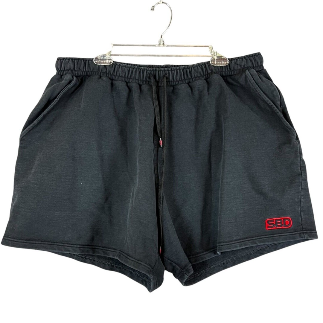 SBD Mens 5XL Shorts Black Drawstring Pockets Strength Fitness Made Great Britain