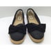 Uggs Abigail Black Slip On Canvas Espadrille Flats with Bow