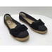 Uggs Abigail Black Slip On Canvas Espadrille Flats with Bow