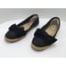 Uggs Abigail Black Slip On Canvas Espadrille Flats with Bow