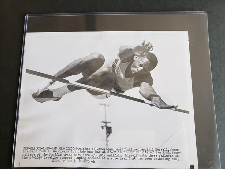 1956 Bill Russell Press Photo University of San Francisco Dons Boston Celtics